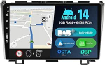 Android 13 - [Sisseehitatud DAB] - IPS autoraadio Honda CRV (2006-2011) - Traadita Carplay/Android auto - 4G + 64G - LED kaamera + mikrofon - 9-tolline 2 DIN - roolijuhtimispult DSP Fast Boot 360-CAM