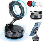 2026 Uuendatud vaakum mobiiltelefoni hoidja auto magnetiline Magsafe auto Mount [Nano Gel + 36 kg imemisv&otilde;imsus & 2400GF magnet] 360&deg; p&ouml;&ouml;ratav kokkupandav kokkupandav auto Mount mobiiltelefoni magnet iPhone 17 16 15-le