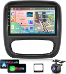 8 Core 6G + 128G 9-tolline autoraadio Renault Trafic 3 2014-2021/Opel Vivaro B 2014-2018, 1280 x 720P HD IPS puuteekraaniga autoraadio koos DSP Carplay Android auto GPS Wi-Fi Bluetooth FM RDS raadioga