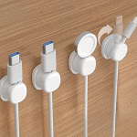 Kabelmanagement, Kabel-Organizer, B&uuml;ro-Schreibtisch-Zubeh&ouml;r, 360&deg; drehbarer Federclip, Kabelhalter (6er-Pack) f&uuml;r m&uuml;heloses Kabelmanagement am Schreibtisch, kein Klebstoff, passend f&uuml;r 2,5-8