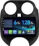 [6G + 128G, Octa-Core] - MSD Autoradio Nissan March Micra (2010-2017) | Android 15 GPS navigatsiooniradio | CarPlay Android auto roolijuhtimine Dual Band WiFi DSP DAB | Tagurduskaamera MIC |