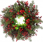 YouXiaor Kunstlik j&otilde;ulup&auml;rg, kuusep&auml;rg, uksep&auml;rg, j&otilde;ulup&auml;rg, talvine p&auml;rg, dekoratiivne p&auml;rg, advendip&auml;rg, talvine p&auml;rg j&otilde;uludeks, siseruumides, v&auml;ljas, dekoratsioonid, 35 cm.