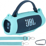 Lebakort Silikoonist kandekott JBL Charge 6 kaasaskantavale k&otilde;larile koos &otilde;larihmade ja m&auml;girihmaga (t&uuml;rkiissinine)