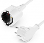 deleyCON 5 m toitekaabli pikenduskaabel lame&uuml;hendusega Kaitsekontaktiga toitekaabli pikendus 3680 W majapidamine kontor multimeedia valge