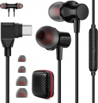 USB C k&otilde;rvaklapid Galaxy A56 A36 A55 A35 A54 5G, k&otilde;rvaklapid koos kaabli mikrofoniga 90&deg; kraadi C-t&uuml;&uuml;pi k&otilde;rvaklapid USB C &uuml;hendus HiFi Stereo Samsung S25 S24 iPad iPhone 16e 15 Pro Pixel 9 8 jaoks
