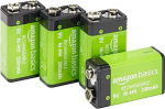 Amazon Basics 4 x 9V NiMH laetavad patareid 200mAh kuni 1000 korda eellaetud