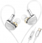 STA-K In-Ear Monitor, EarAcoustic Audio HiFi Stereo Wired K&otilde;rvaklapid, h&uuml;briid Dual Drivers IEM k&otilde;rvaklapid, kristallselge heli IEM k&otilde;rvaklapid 2-poolse kaabliga muusikutele (mikrofoniga, USB, h&otilde;bedane)