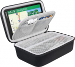 BOVKE k&otilde;va EVA l&ouml;&ouml;gikindel kaitsev kandekott reisikott Garmin nuviCam nuvi 2797LMT 65LM 2757LM 2689LMT Tomtom Go Via Mio 6-7-tollise GPS-navigatsiooninavigatsiooni ja lisaseadmete jaoks, must