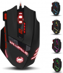 Zelotes T90 Gaming Mouse 9200 DPI 8 Buttons, Multi-Mode LED, USB Gaming Mouse, Weight Tuning for Pro Gamer