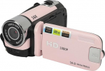 Fockety D90 1080P 16X Digital Zoom Video Camera Camcorder, 2.4 Inch LCD Screen 16MP Digital Camera Recorder 32GB Vlogging Camera with Fill Light, HD Video Recording, Handycam Camcorder (Pink)
