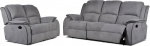 Vente-unique - Relax 3+2 Couch Set - Microfibre - Grey - Hernani