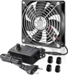 GDSTIME 120 mm ventilaator 230 V 120 x 120 PC arvutiventilaator 220 V 120 mm korpuseventilaator DC 4 V - 12 V reguleeritava kiiruse juhtimisega s&uuml;learvuti TV-boksi ruuteri kabineti inverterile