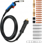 5 m MIG MAG keevitusp&otilde;leti koos 22 tk kuluvate osade komplekti voolikupaketiga Kaitsegaas MB15 AK keevitusmasina tarvikud Euro kesk&uuml;hendus keevitusmasinatele CO&sup2; keevitus