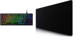HyperX HX-KB7RDX-US Alloy Origins Core, RGB mehaaniline m&auml;nguklaviatuur, Tenkeyless, punased l&uuml;litid, must ja CSL arvuti - XXL Speed Gaming Titanwolf hiirepad must 900 x 400 mm - XXL hiirepad