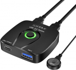 USB 3.0 l&uuml;liti, 2 sisendit 1 v&auml;ljund USB l&uuml;liti 2 arvutiosale, skannerile, printerile, klaviatuurile, hiirele, USB-pulkadele, k&otilde;vakettadele