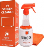 WHOOSH! Large Screen Cleaner Spray and Wiping Cloth Kit, 500ml + 1 Microfibre Cleaning Cloth - For TV, Laptop, MacBook, iPad, Phone, Camera, Touch Screen - Industrial Size Electronics Cleaning Kit