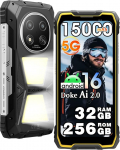 Blackview Rock 2 Pro 5G mobiiltelefon v&auml;ljas koos 400 lm matkalambiga, Android 16, 32GB + 256GB/512GB TF, 6.67 tolli HD + 120Hz, 15000mAh Outdoor nutitelefon, 16MP + 13MP, veekindel nutitelefon IP69K/OTG