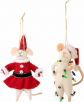 Bloomingville PEO ornament, villane, valge, L7xH13xW4.5/L12xH10xW8 cm, 2 tk, komplektis.