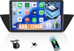 CAMECHO 6+128G 8-tuumaline 10.1-tolline navigatsiooniautoradio BMW X1 E84 2010-2016 jaoks koos tagurduskaameraga, Android 15 traadita Carplay Bluetooth raadio Androidiga auto GPS WiFi FM/RDS DSP + IPS puuteekraaniga