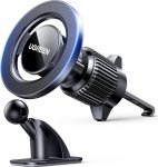 UGREEN auto mobiiltelefoni hoidik MagSafe [2 in 1] 20 x N52 tugeva magnetiga, Magsafe auto kinnitus armatuurlauale ja ventilatsioonile, mis &uuml;hildub iPhone 17 16 15 14 13 12 Pro Max, MagSafe juhtmega