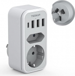 TESSAN Adapter Austraalia 1 USB C ja 3 USB A, 6 in 1 reisimisadapteri pistikupesa adapter reisipistikupesa vooluadapter Austraaliasse Uus-Meremaale Hiina Argentiinasse, I t&uuml;&uuml;pi adapter