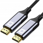 Co2 HDMI HDMI 2.1 8K/60Hz, 4K/120Hz, 2K/240Hz, Full HD, d&uuml;naamiline HDR eARC VRR QMS ALLM DSC 3D QFT ARC Ethernet FreeSync G-Sync, Plug & Play, 48 Gbps, kahesuunaline, alumiiniumist Space Grey (5m)