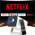 [&Uuml;hildub Netflixiga] Mini projektor 1080P 4K tugi Auto Keystone Android 13 OS Smart Projector Google Cts sertifitseerimine WiFi 6 Bluetooth 5.4 &Uuml;hildub iOS/USB/HDMI LYNCAST N300-ga