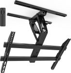 Elektrische TV-Deckenhalterung mit Fernbedienung f&uuml;r 32-70 Zoll, Flach- und Curved-TVs, f&uuml;r Flache & Geneigte Decken, Max. VESA 600x400 mm, Schwarz