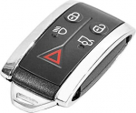 5 nuppu auto kaugjuhtimispuldi Smart Keyless Fob Case Shell w/Uncut Key Blade jaoks Jaguar XF XK XKR 2007 2008 2009 2009 2010 2012 X-Type S-Type