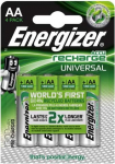 Energizer&reg; universaalne aku nikkel-metallh&uuml;driid Mignon AA LR6 1300 mAh 4 kaupa