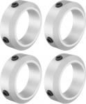 sourcing map 4-teiliges Schraubenhals-Set, 50 mm Bohrung, Schaftmanschetten aus Aluminiumlegierung, 70 mm Au&szlig;endurchmesser, 22 mm Breite, Achsmanschette f&uuml;r Linearstangenwellenf&uuml;hrung