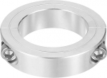 Kaardi hankimine Double Split Shank Collar, 1-7/8 "Bore, kaheosaline klambrikrae 2-1 / 2" OD, survekinnitused (2024 Alumiinium)