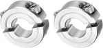 QUARKZMAN Pack of 2 Double Split Clamping Ring kinnitusr&otilde;ngad, 1/2-tollise puuriga, kaheosaline kinnitusr&otilde;ngas, 1-1/8-tolline v&auml;lisl&auml;bim&otilde;&otilde;t, 13/32-tolline laius, kruvikorki disainiga