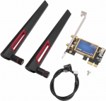Dpofirs PCI Express X1 WiFi kaart, Laiaulatuslik PC v&otilde;rguadapteri kaart 4.0 Stabiilne 1200 Mbit/s 7260AC koos 10 DBI Dual antenniga arvutile