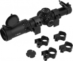 FOCUHUNTER Rifle Scope 1-6X24 taktikalised sihikud Teine fokaaltase SFP t&auml;ielikult kaetud alumiiniumist l&ouml;&ouml;gikindel koos tasuta 20mm Picatinny ja 11mm Dovetail r&otilde;ngastega jahiks