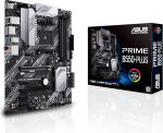 ASUS Prime B550-Plus Gaming emaplaat, AM4 sokkel, ATX, Ryzen, PCIe 4.0, 2 x M-2, 1 Gbps Ethernet, 6Gbit/s SATA, USB 3.2 Gen 2 Type-A/C, Aura Sync RGB peakomplekti tugi.