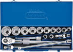 DRAPER MC17M/B 3/4" SQ. DR. Metriline mutriv&otilde;tmekomplekt metallist karbis (17tk), sinine