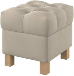 S&uuml;gav pehmendusega pink-tool Ottomani vooditool hoiuruumiga, kandilised jalad, 40 cm lai, Majestic Velvet Beež kangas (kerge puhastada), beež