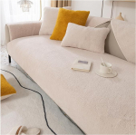 Super Soft Sofa Slipcover 1/2/3/4 Seater Universal Non-Slip L Shape Diivan Cushion Cover Soe Sherpa kangast m&ouml;&ouml;bli kaitsja Diivan Cover elutuppa (beež, 90x210cm)