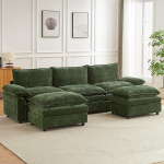 JIEXI nurgadiivan magamisfunktsiooniga, diivanid ja diivanid, modulaarne nurgadiivan, elamismaastiku U-kujuline, L-kujuline nurgadiivan, diivanile, elutuppa, magamistuppa, kontorisse, korterisse, &scaron;enillkangas, 288 x 132 cm.