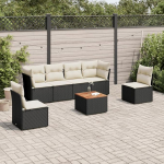 Homgoday diivanvoodi komplekt Aia diivan komplekt padjadega 7 t&uuml;kki must pol&uuml; rotangist diivanvoodi elutuba aed diivan komplekt kaasaegne diivanid v&auml;ljas aiam&ouml;&ouml;bel