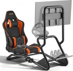 VEVOR Roolitugi Racing Wheel Stand Simulaator Cockpit koos monitori stendiga Logitech G25 G27 G29 G920 G923 Thrustmaster T300RS TX F458 T500RS T3PA-PRO (F1/GT) ja CSR pedaalide jaoks.