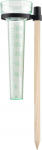 Relaxdays rain gauge 1 piece plastic rain gauge with stand rainfall meter for measuring garden outdoor yard rainfall