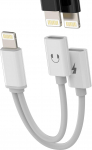 iPhone AUX laadimisdongle'i kaabel (2 in 1) Dual Lightning Splitter laadimine k&otilde;rvaklappide audioadapter Dual Jack Apple MFi Certified 11 12 13 14 Pro Max SE X XR 7 8Plus k&otilde;rvaklappide muunduriga (2 in 1)