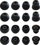 8 paari silikoonist k&otilde;rvaklappe Powerbeats Pro, Powerbeats 3 & 2 & 4 asendusk&otilde;rvaklappide jaoks, Powerbeats Double Flanch kummist k&otilde;rvaklapid Powerbeats by Dr. Dre Black jaoks