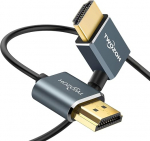 Twozoh Thin HDMI kuni HDMI kaabel 90 kraadi vertikaalne paremale 3 m, Ultra &otilde;huke ja paindlik &otilde;ige nurga HDMI kaabel toetab 3D/4K 60Hz