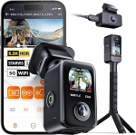 VANTRUE E360 ACE 5.2K Panorama + 1440P Dash Cam koos Dual STARVIS 2 HDR &ouml;&ouml;n&auml;gemisega, 3-kanaliline 360&deg; Dash Cam koos k&auml;epidemega, h&auml;&auml;ljuhtimisega autokaamera, rakendus, 1,54-tolline puuteekraan, parkimisrežiim