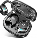 Bluetooth spordik&otilde;rvaklapid, traadita Bluetooth 5.3 k&otilde;rvaklapid 4 ENC mikrofoniga, 75 tundi 3D stereok&otilde;rvaklapid Bluetooth k&otilde;rvaklappidega, kahekordne LED-ekraan, IP7 veekindlad k&otilde;rvaklapid, t&ouml;&ouml; jaoks,