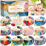 12 l&otilde;hnak&uuml;&uuml;nla kinkekomplekt, 100% looduslik sojavaha, l&otilde;hnak&uuml;&uuml;nal, stressi leevendamine, komplekt aroomiteraapiaks, massaažiks, j&otilde;uludeks, s&uuml;nnip&auml;evadeks