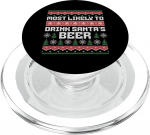 Trinkt am ehesten das Bier des Weihnachtsmanns - Naljakas Ugly Christmas PopSockets PopGrip f&uuml;r MagSafe
